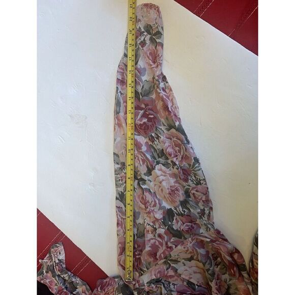 Eileen West Dress Size 8 Multi Floral Midi Button Back Prairiecore Pockets Vtg - Picture 9 of 12